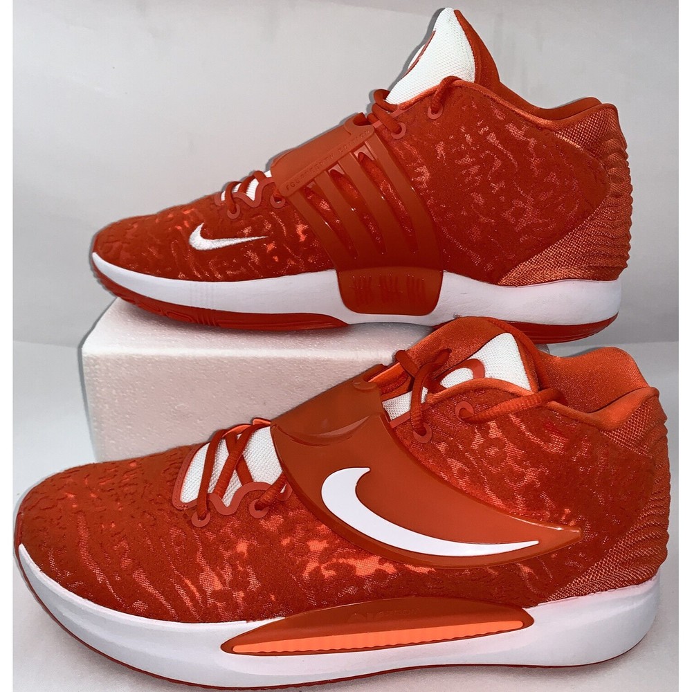 Nike KD14 TB Promo Basketball Shoes Team Orange White Mens Size 16 DM5040-802